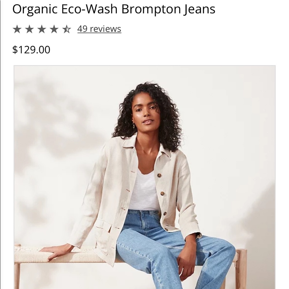 Organic Cotton Eco Wash Brompton Jean (Boyfriend Fit The White Company)